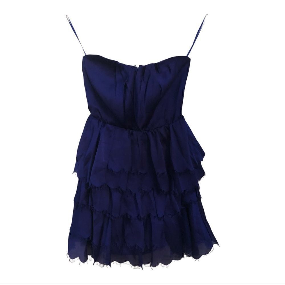 Gianni Bini strapless ruffled cocktail dress